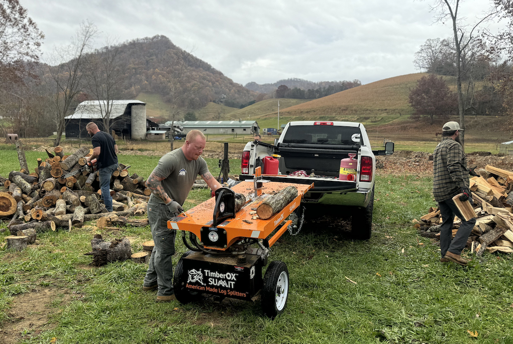 TimberOX Summit 30-Ton Log Splitter.