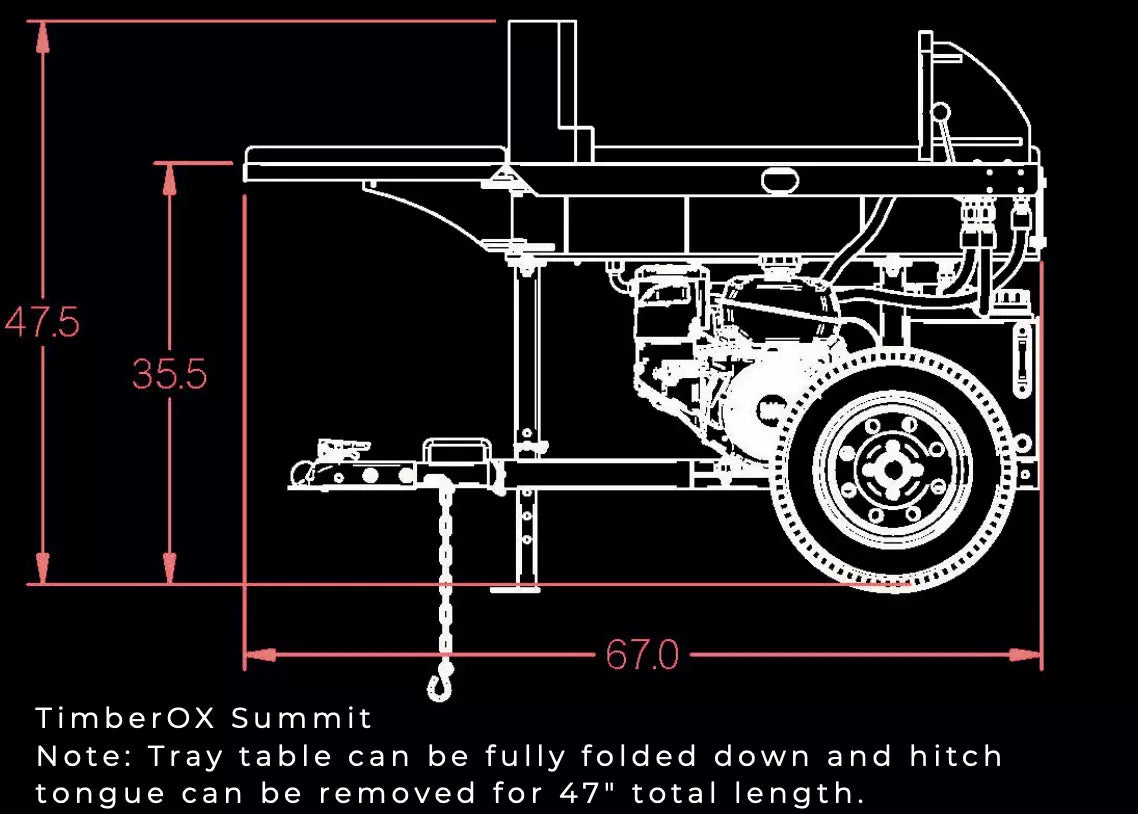 TimberOX Summit 30-Ton Log Splitter.