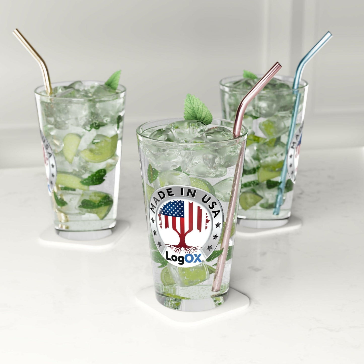 Team LogOX Made in USA Pint Glass, 16oz.