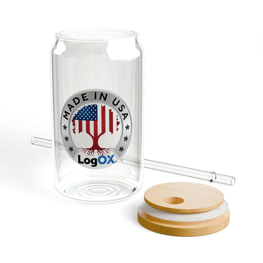 16oz Team LogOX Liberty Tree Logo Sipper Glass.