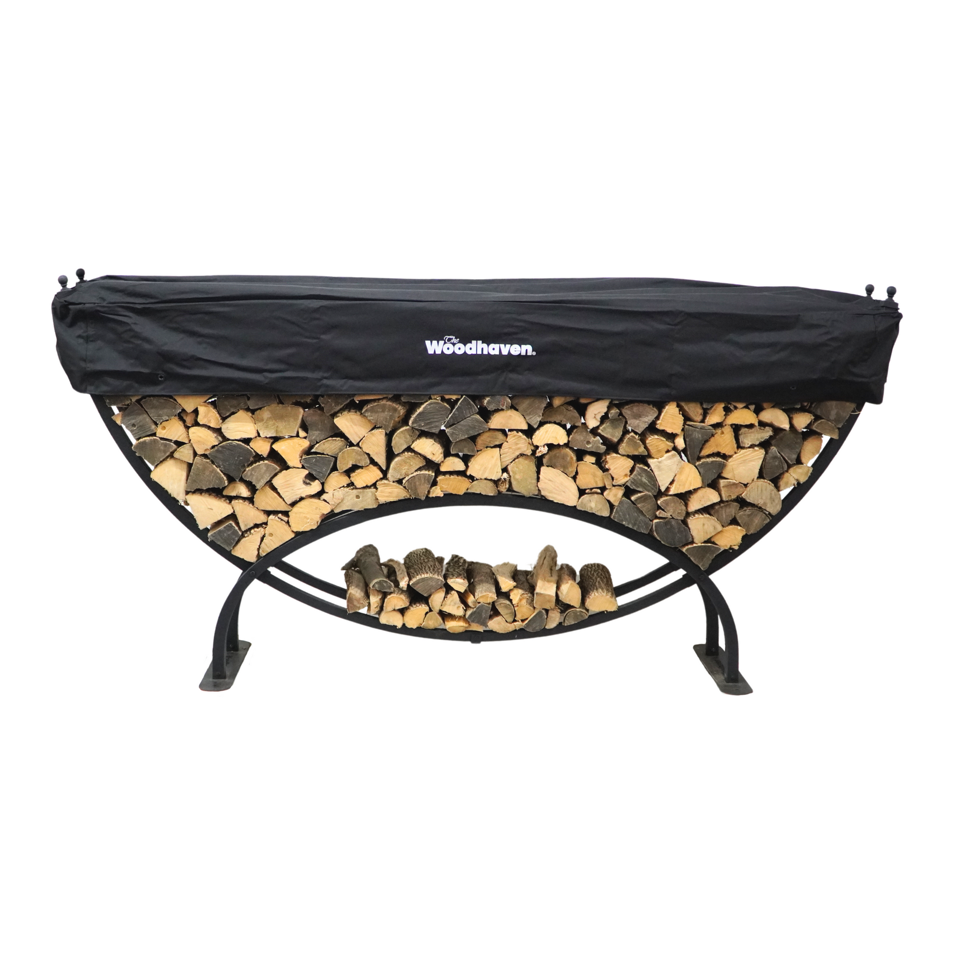 Woodhaven 8' Crescent Firewood Rack - Durable & Spacious Woodhaven 8' Crescent Firewood Rack - Durable & Spacious