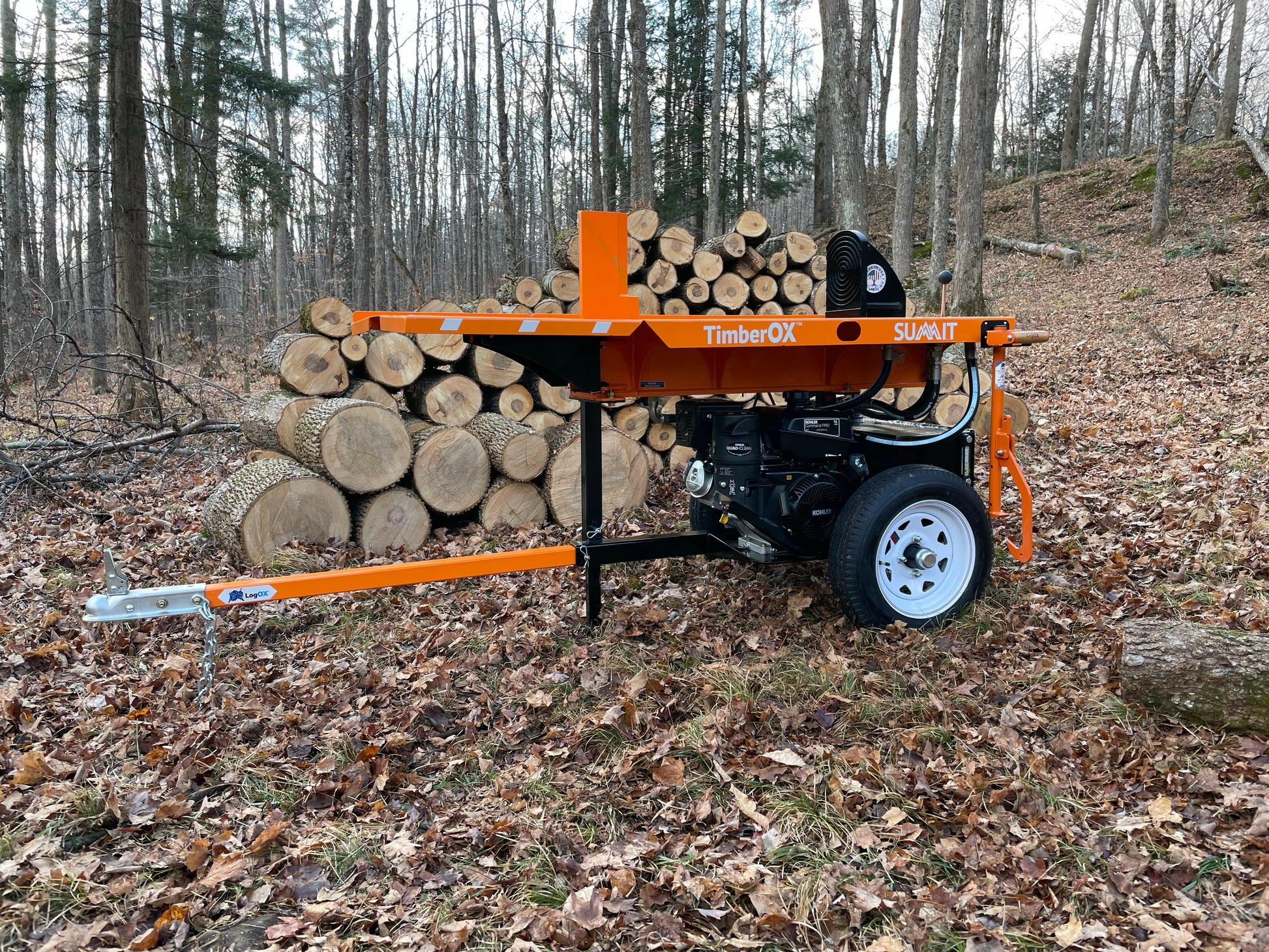 TimberOX Summit 30-Ton Log Splitter.