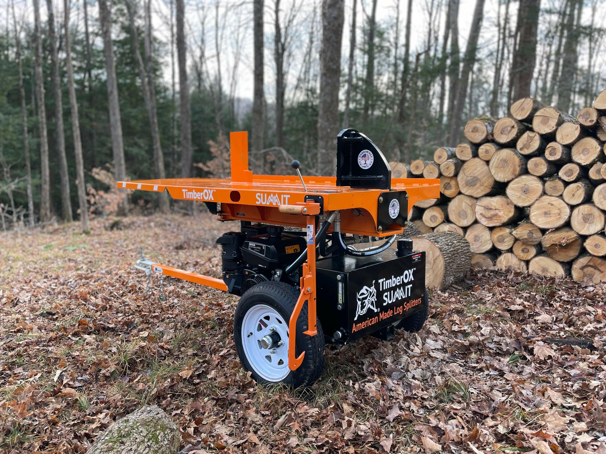 TimberOX Summit 30-Ton Log Splitter.