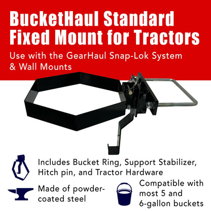 BucketHaul Fixed Mount for Tractors.