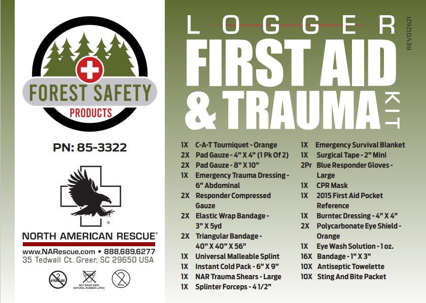 Logger’s First Aid and Trauma Kit – OSHA Compliant.