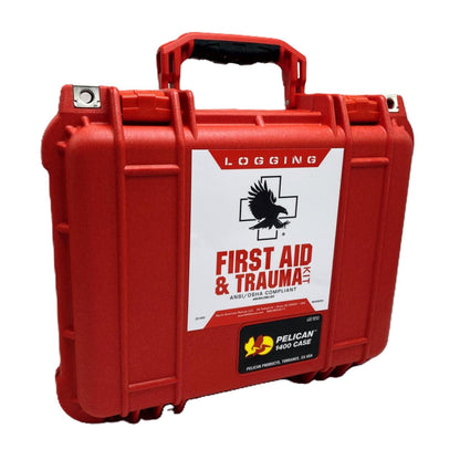 Logger’s First Aid and Trauma Kit - Hard Case – OSHA Compliant.