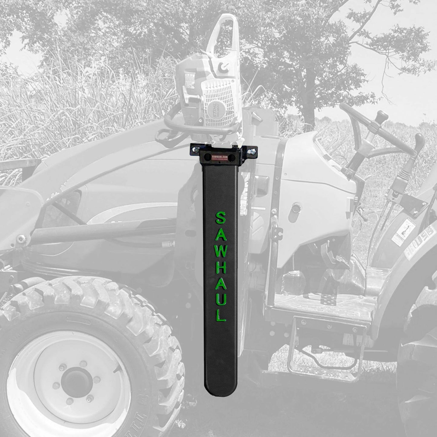 SawHaul Fixed Mount for Tractors Complete Kit GearHaul Green 36" Standard