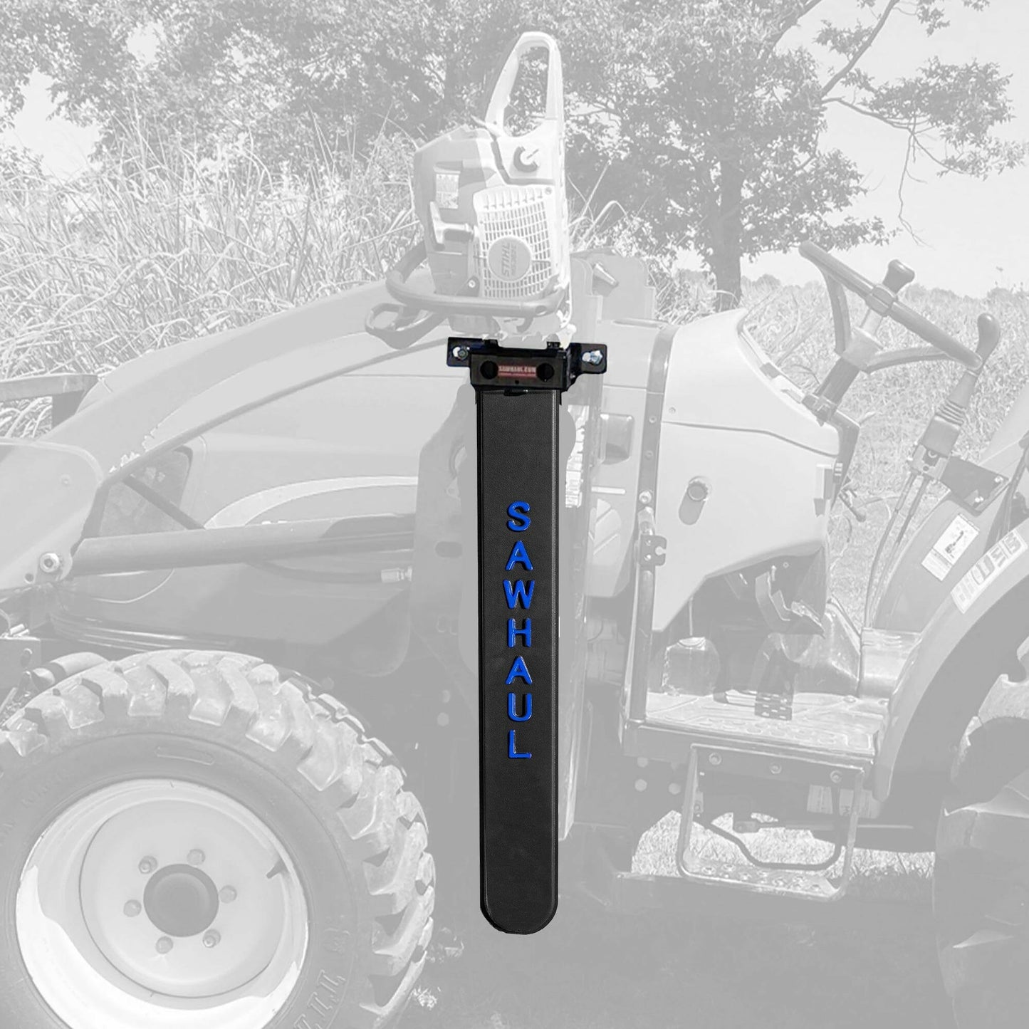 SawHaul Fixed Mount for Tractors Complete Kit GearHaul Blue 36" Standard