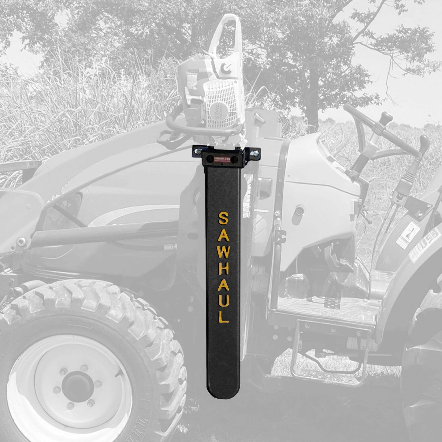 SawHaul Fixed Mount for Tractors Complete Kit GearHaul Yellow 36" Standard