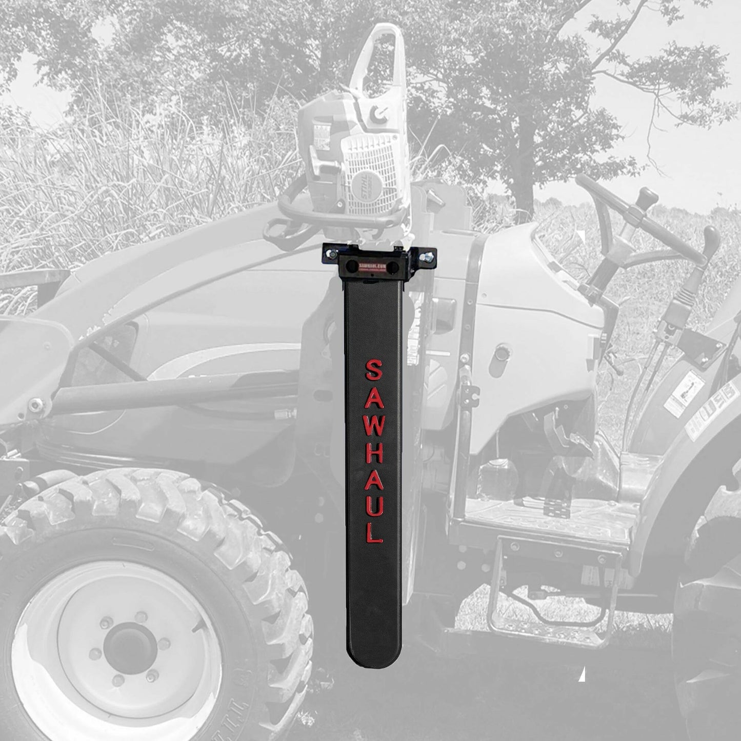 SawHaul Fixed Mount for Tractors Complete Kit GearHaul Red 36" Standard