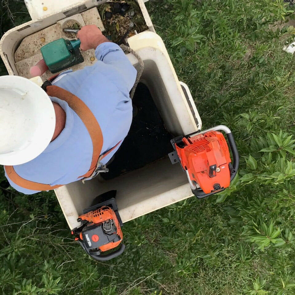SawHaul Mount for Aerial Bucket Trucks.