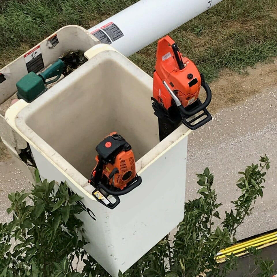 SawHaul Mount for Aerial Bucket Trucks.
