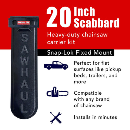 SawHaul Snap-Lok Rotating Mount Base with Scabbard.