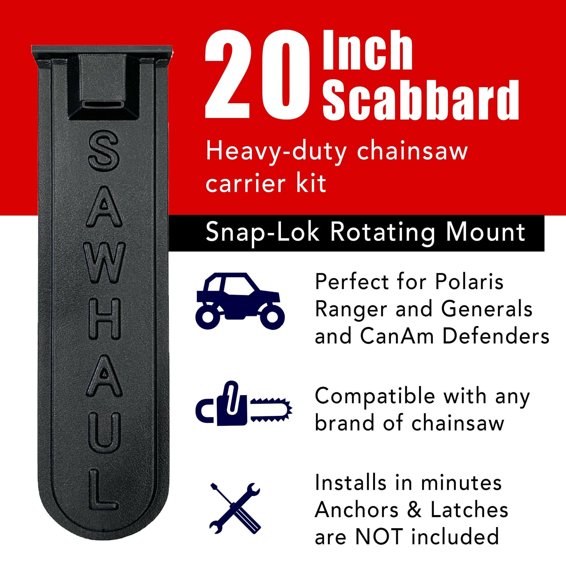 SawHaul Snap-Lok Rotating Mount for Polaris and CanAm.