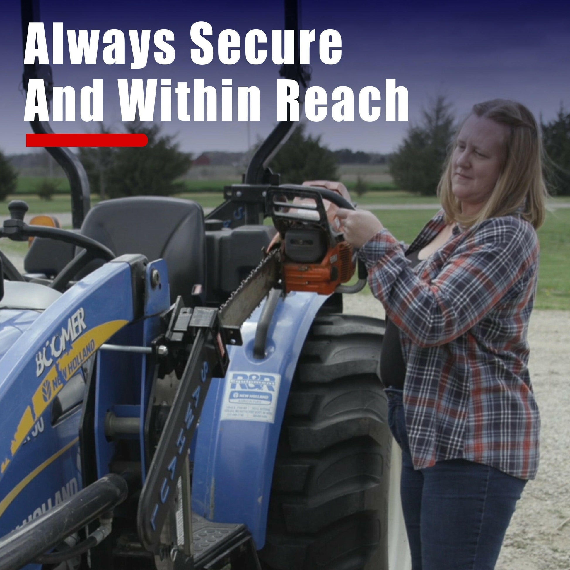 SawHaul Snap-Lok Rotating Mount for Tractors.