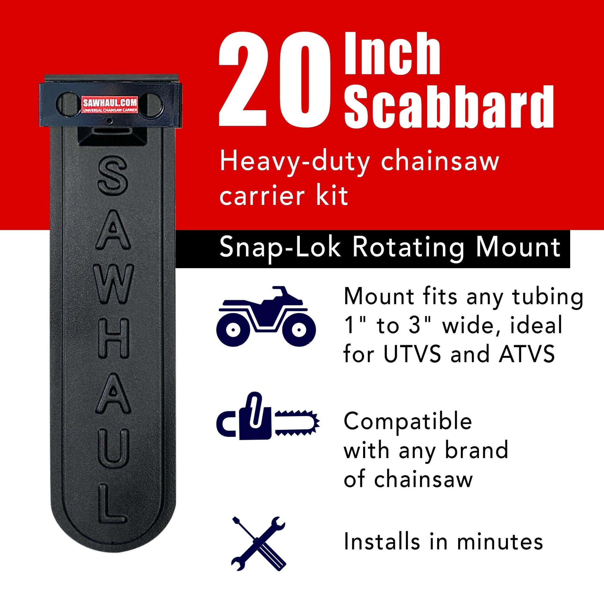 SawHaul Snap-Lok Rotating Mount for Tubing and ROPS.