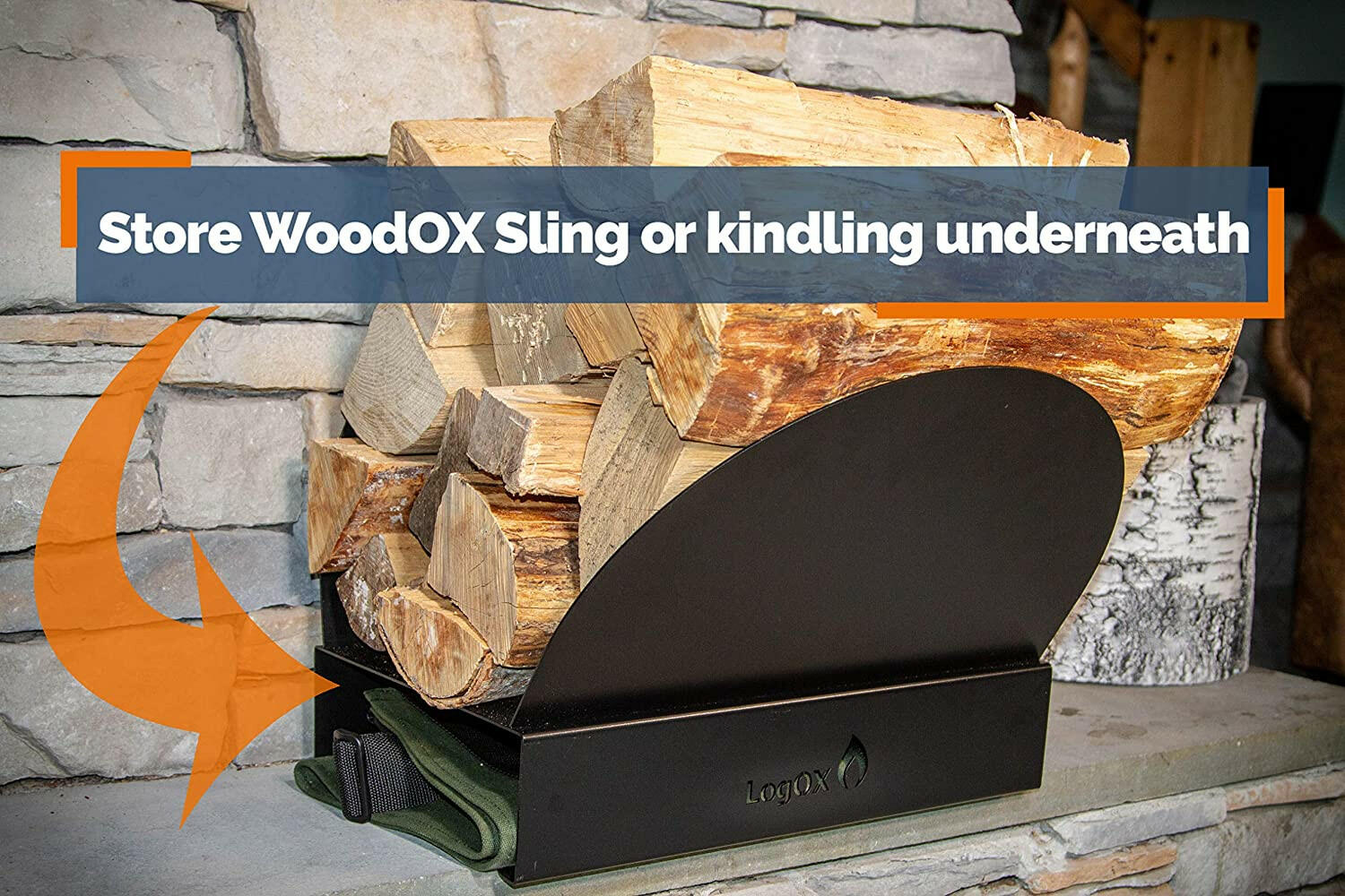 Hearth Bin Adjustable Firewood Rack.