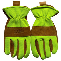 Hi-Vis GripOX Premium Leather Work Gloves