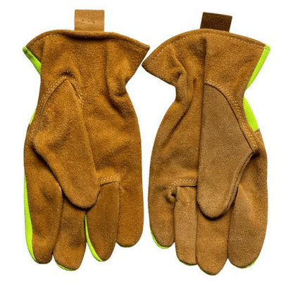 Hi-Vis GripOX Premium Leather Work Gloves.